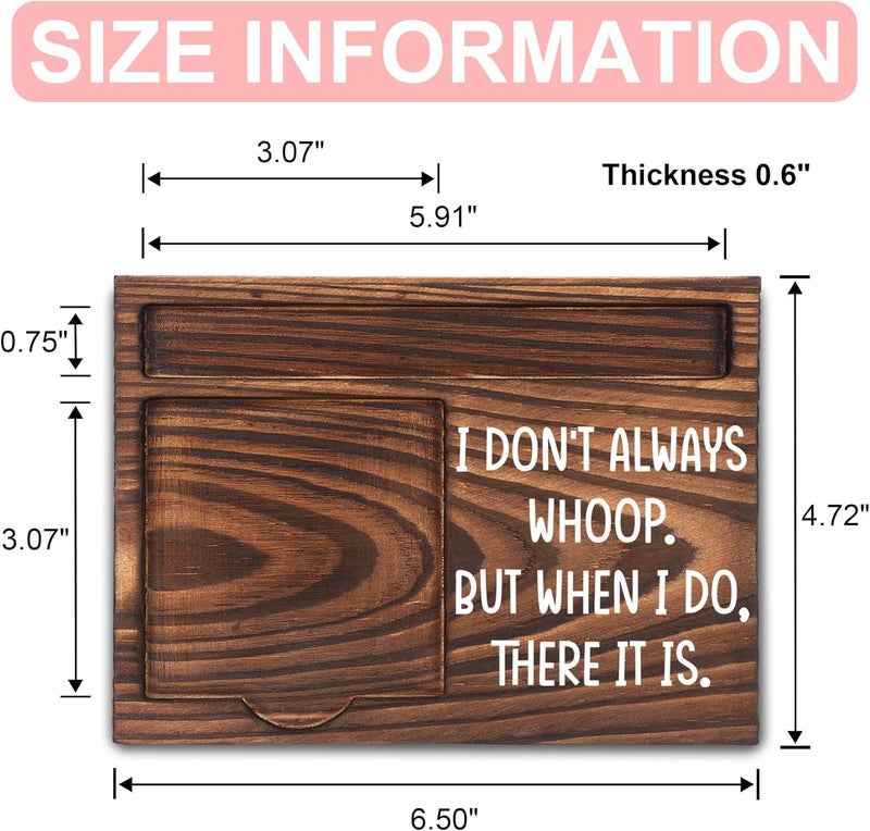 FTONENI Employee Appreciation Gifts, Thank You Gifts for Coworker, Funny Quotes Office Sticky Note Holder, Cute Humor Post-it Note Dispenser for Desk, Wooden Post-it Note & Pen Holder 6.5" x 4.7" - FTA117 - Image 2